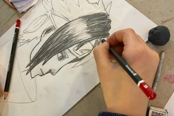 Réalisation d'un personnage Naruto par un élève