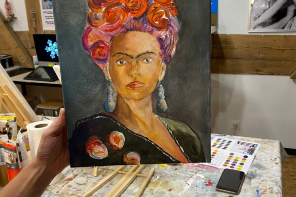 toile représentant frida kallo